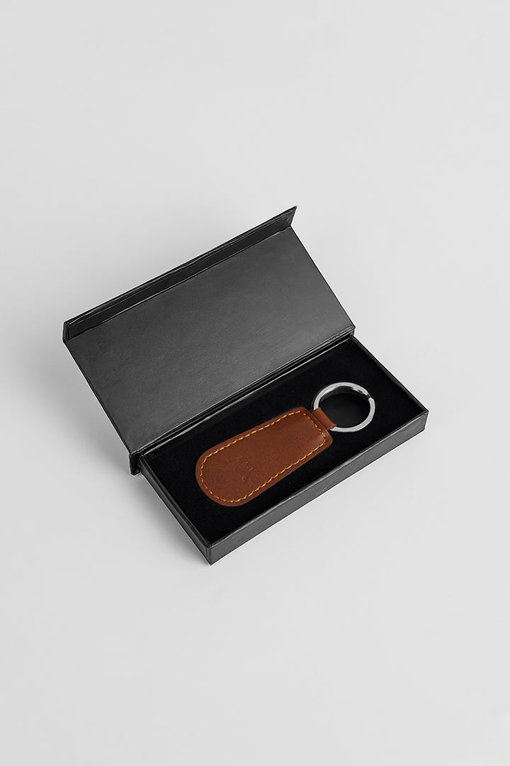Leather Keychain - Brown - Mendeez