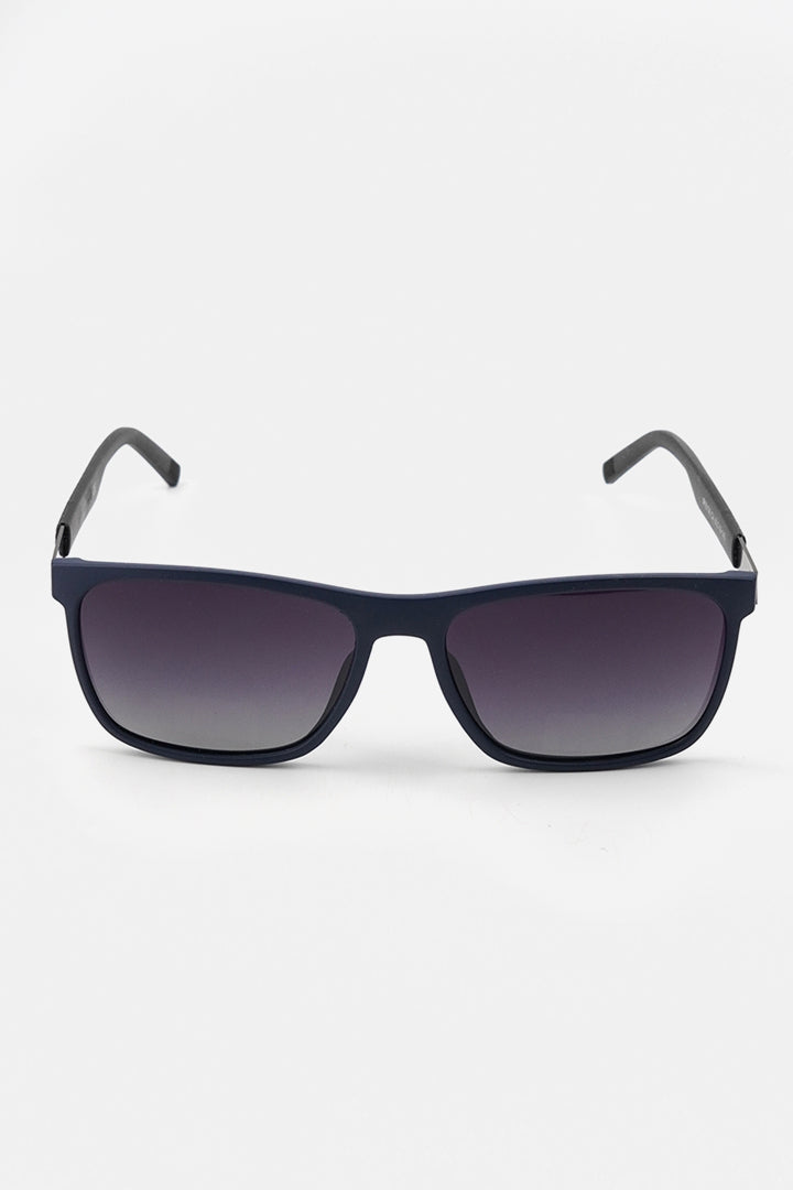 Rectangle Wayfarer Sunglasses - Navy Blue - Mendeez