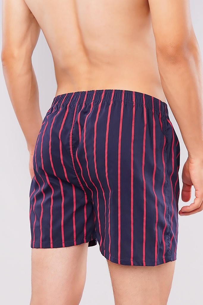 Red Stripes Woven Boxer Shorts - Mendeez PK 