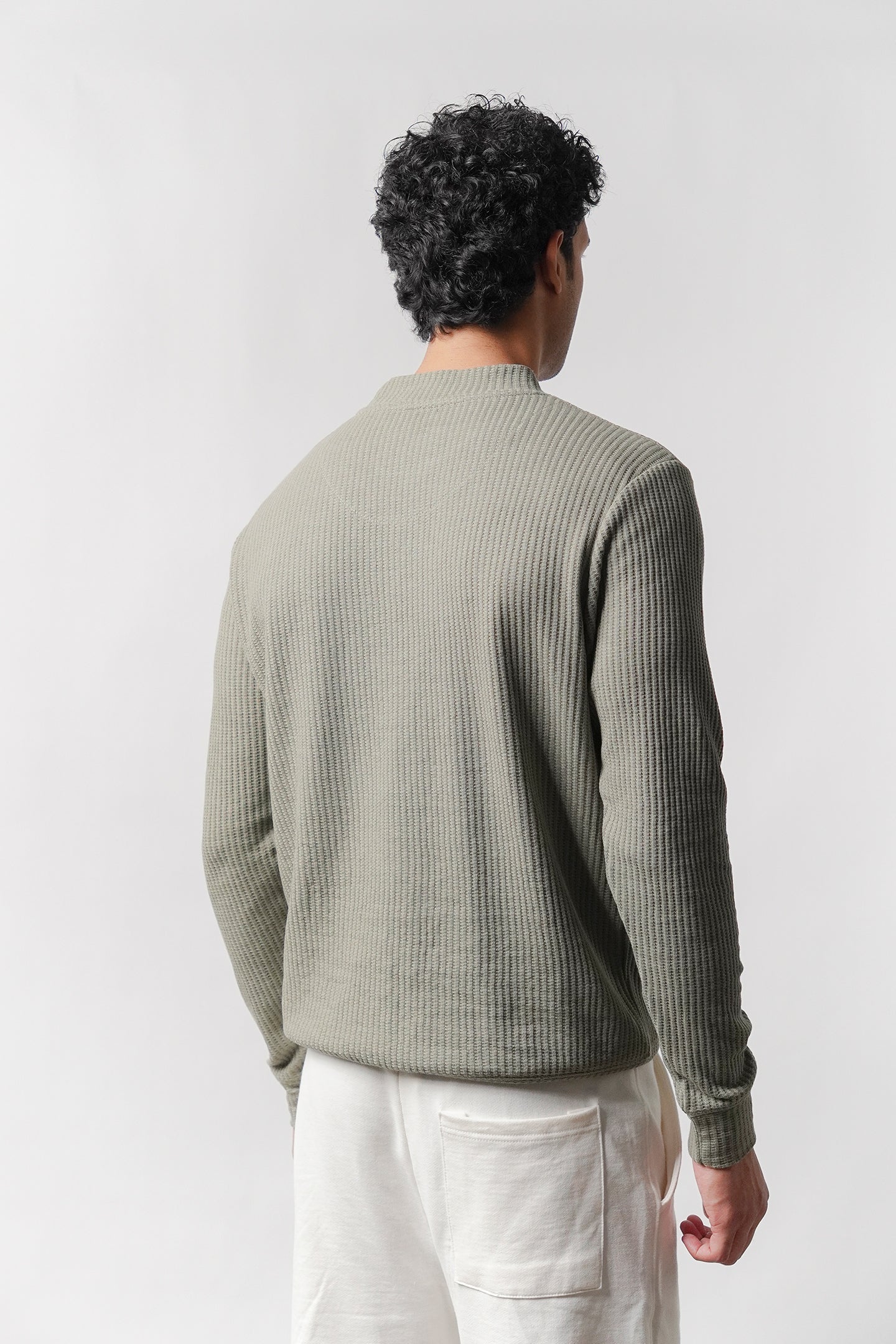 Mock Neck Sweatshirt - Sage Green - Mendeez