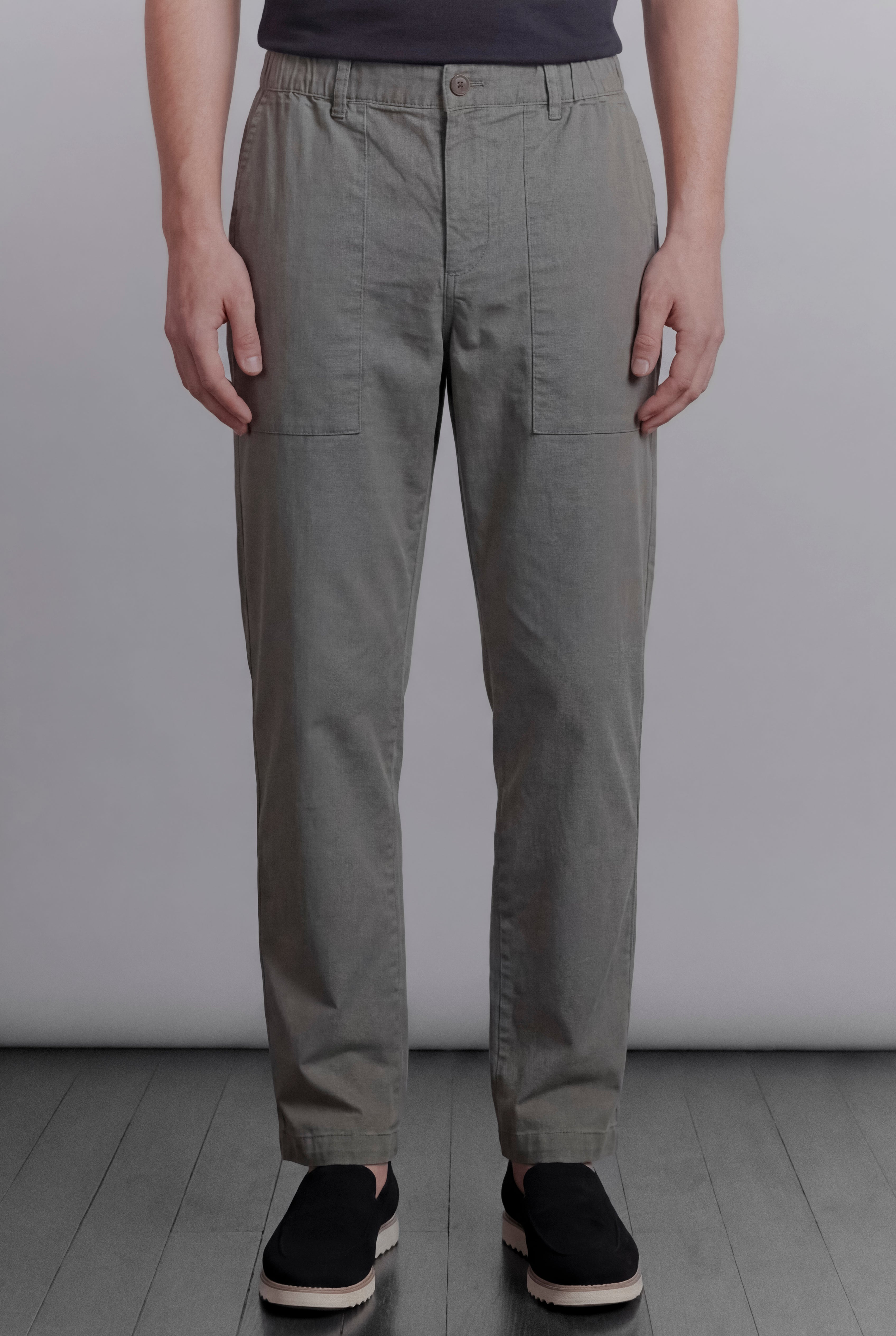 Classic Straight Pants - Grey - Mendeez