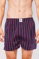 Red Stripes Woven Boxer Shorts - Mendeez PK 