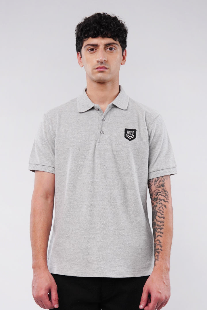Signature Polo Shirt - Heather Grey - Mendeez