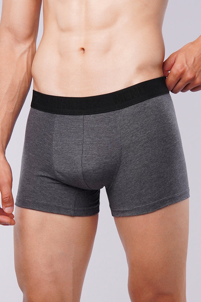 Boxer Trunk - Black, Navy Blue & Charcoal Grey Pack Of 3 - Mendeez