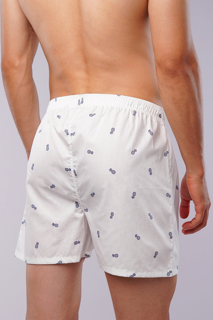 Woven Boxer Shorts - Blue Pineapple - Mendeez