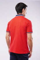 Tipping Collar Polo Shirt - Red - Mendeez