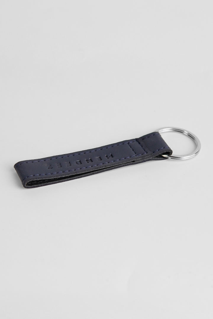 Leather Keychain - Dark Blue - Mendeez
