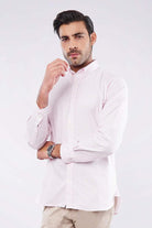 Striped Oxford Shirt - Pink & White - Mendeez