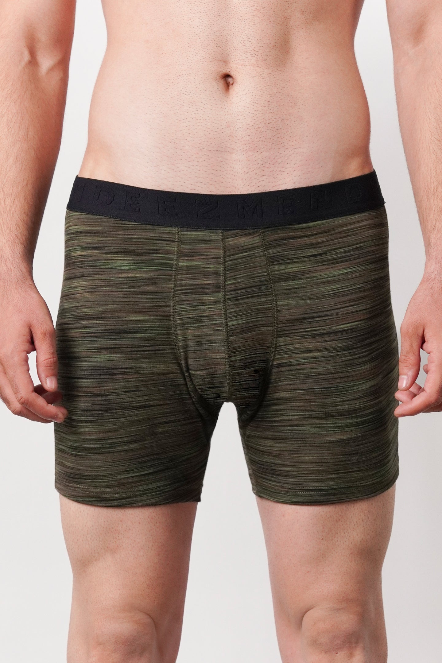 Printed All Day Boxers - Olive Green - Mendeez