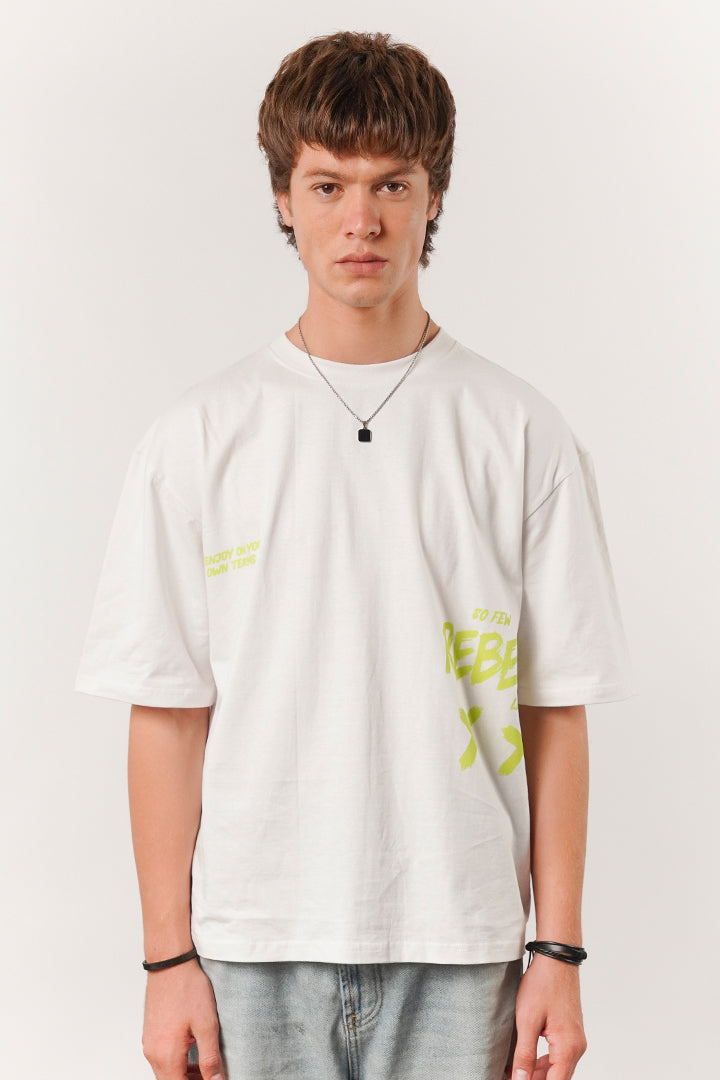 Box Fit Tee - White - Mendeez