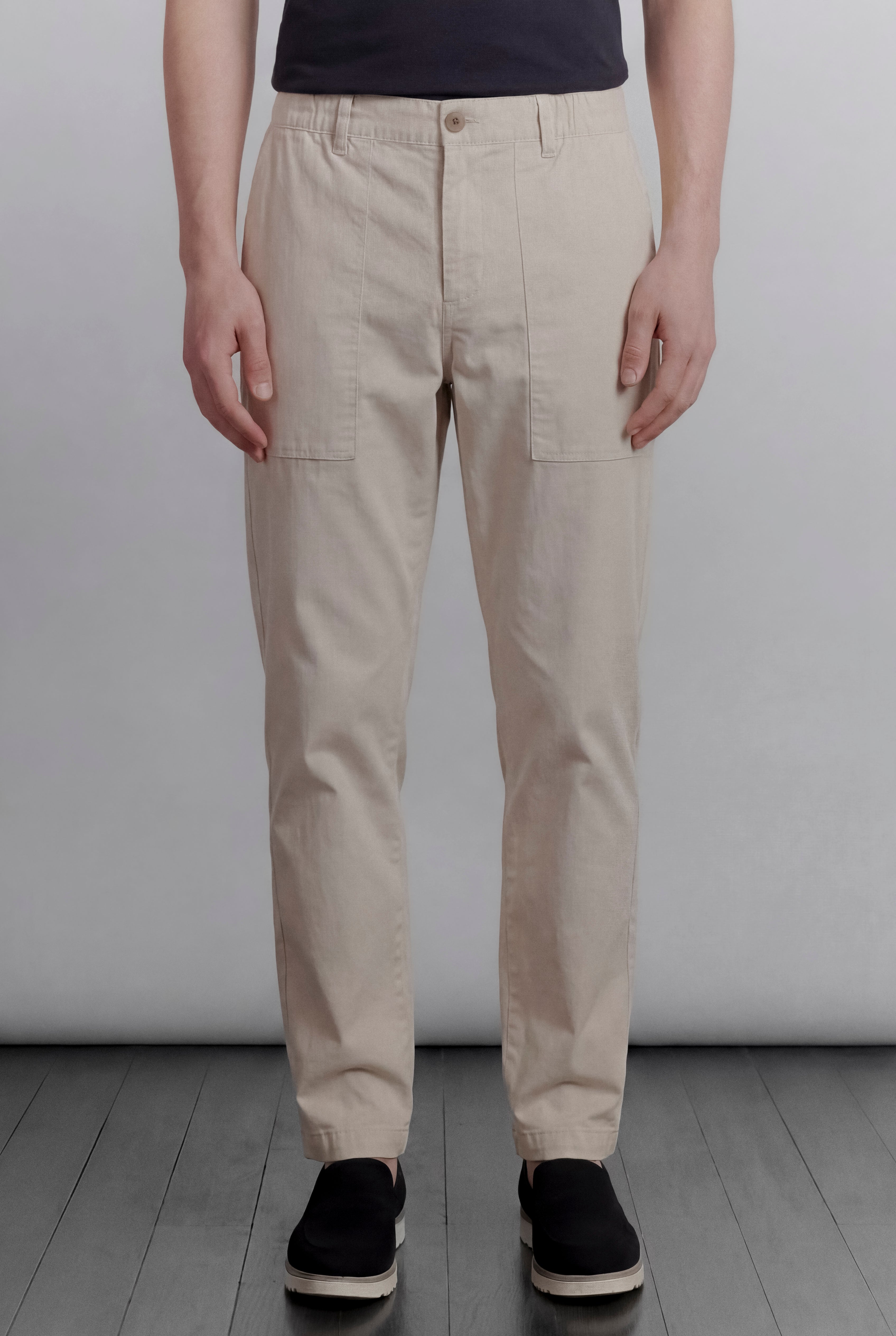 Classic Straight Pants - Sand - Mendeez