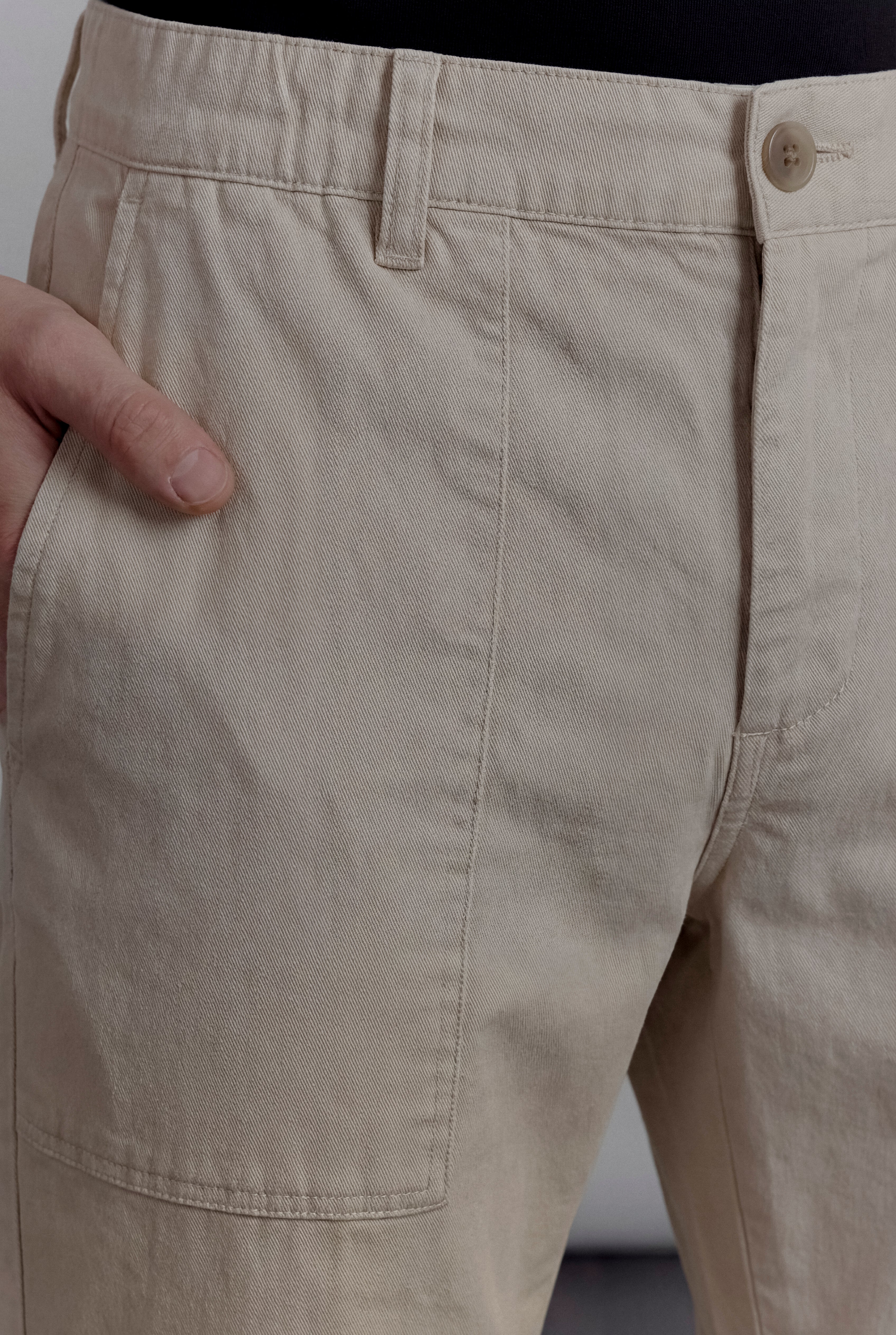Classic Straight Pants - Sand - Mendeez