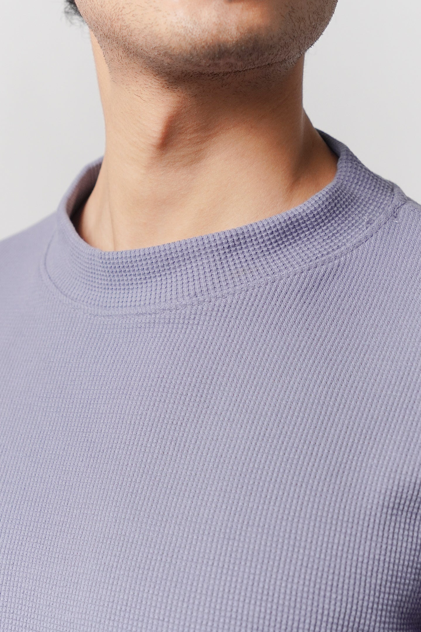 Mock Neck Sweatshirt - Lilac - Mendeez