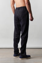 Straight Fit Linen Pants - Navy Blue - Mendeez