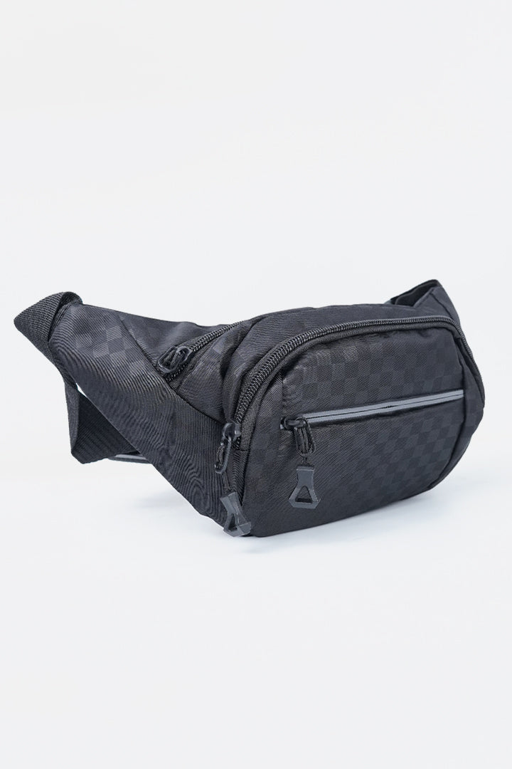 Checkerboard Waist Bag - Black-8-MENDEEZ