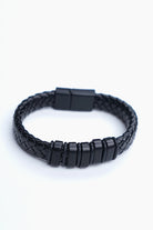 Textured Black Braided Bracelet-8-MENDEEZ