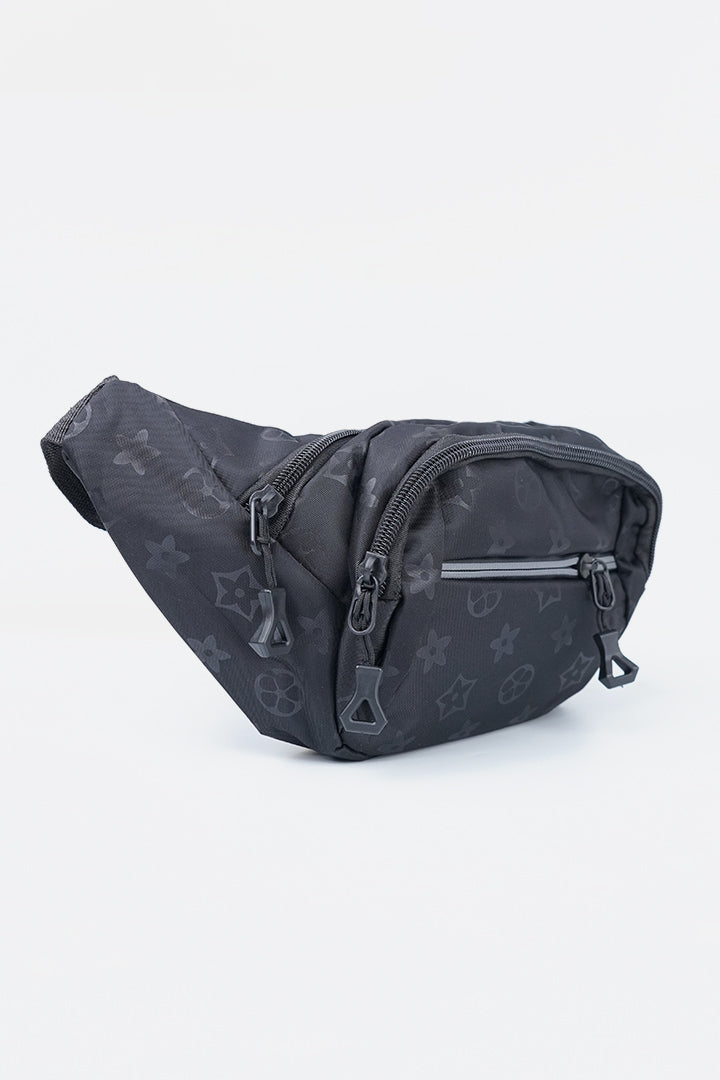 Motif Waist Bag - Black-1-MENDEEZ