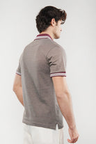 Herringbone Polo Shirt - Brown - Mendeez