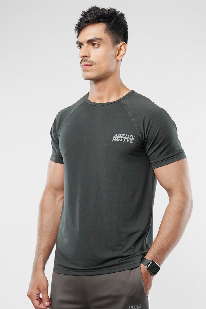 Striped T-Shirt - Bottle Green - Mendeez