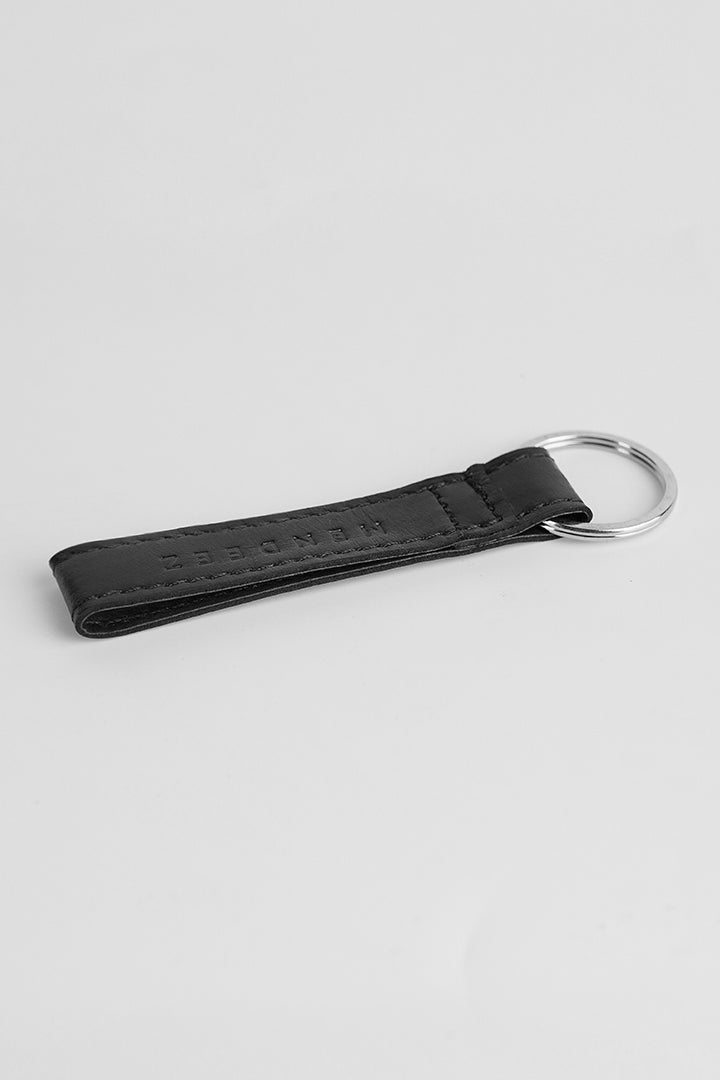 Leather Keychain - Black - Mendeez