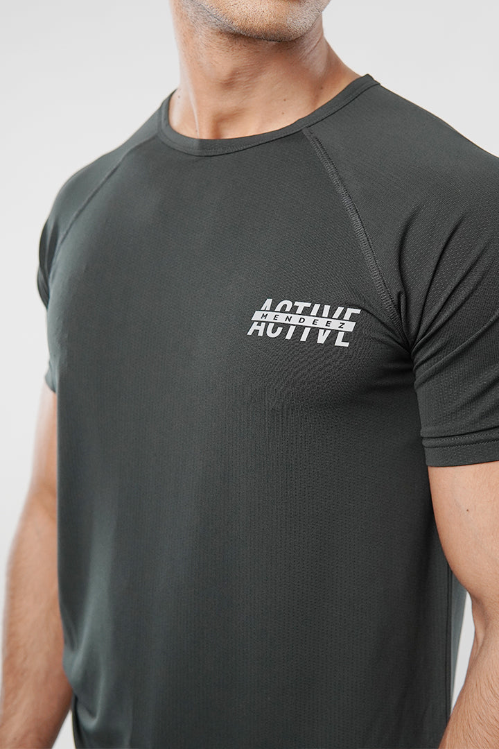 Striped T-Shirt - Bottle Green - Mendeez