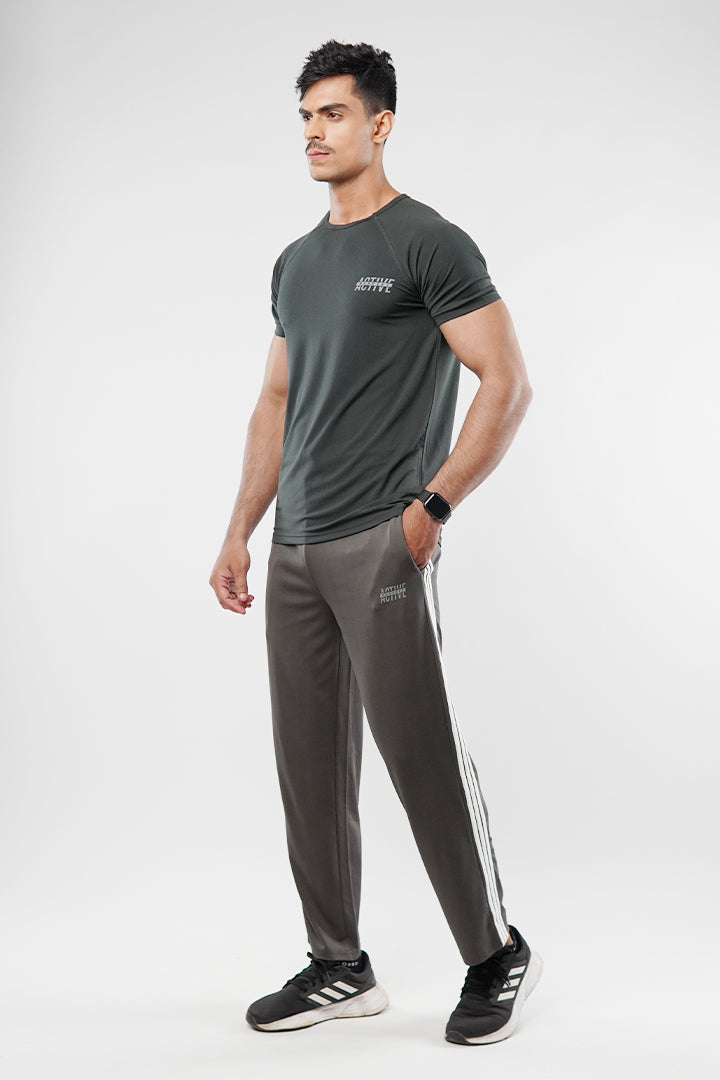 Striped T-Shirt - Bottle Green - Mendeez