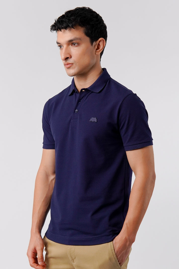 Regular Fit Polo Shirt - Navy Blue - Mendeez