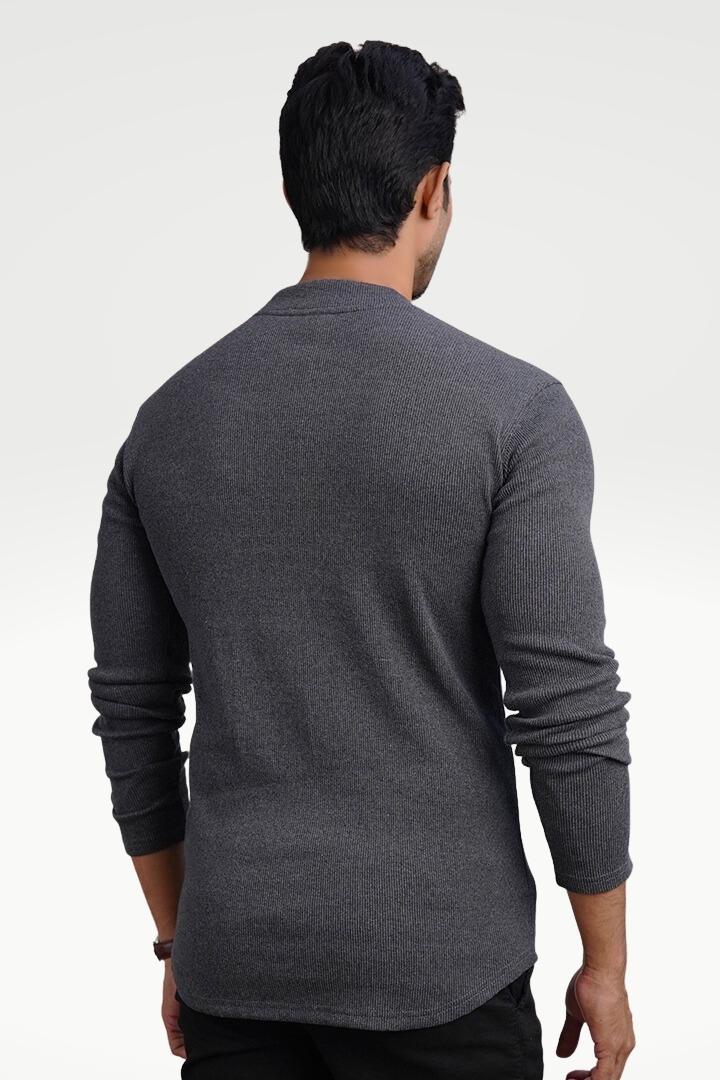 Pebble Gray Mock Neck Sweatshirt - Mendeez PK 