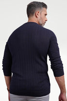 Navy Dusk Drop Needle Sweatshirt - Mendeez PK 