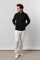 Stand-Up Collar Jacket - Black - Mendeez