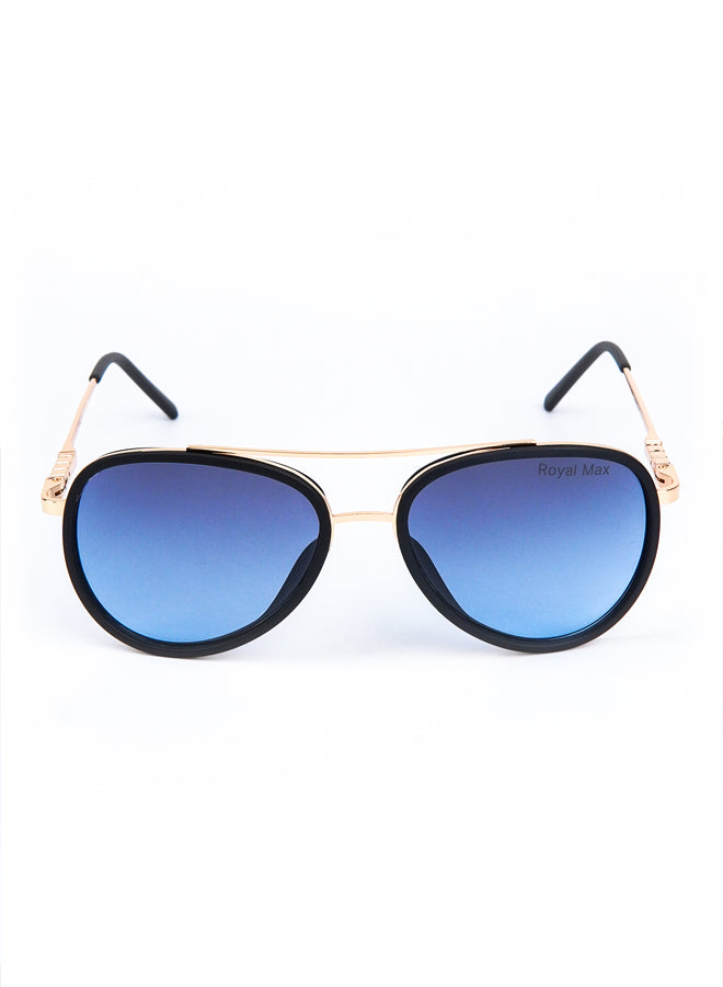 Double Bridge Oval Sunglasses Blue - Mendeez