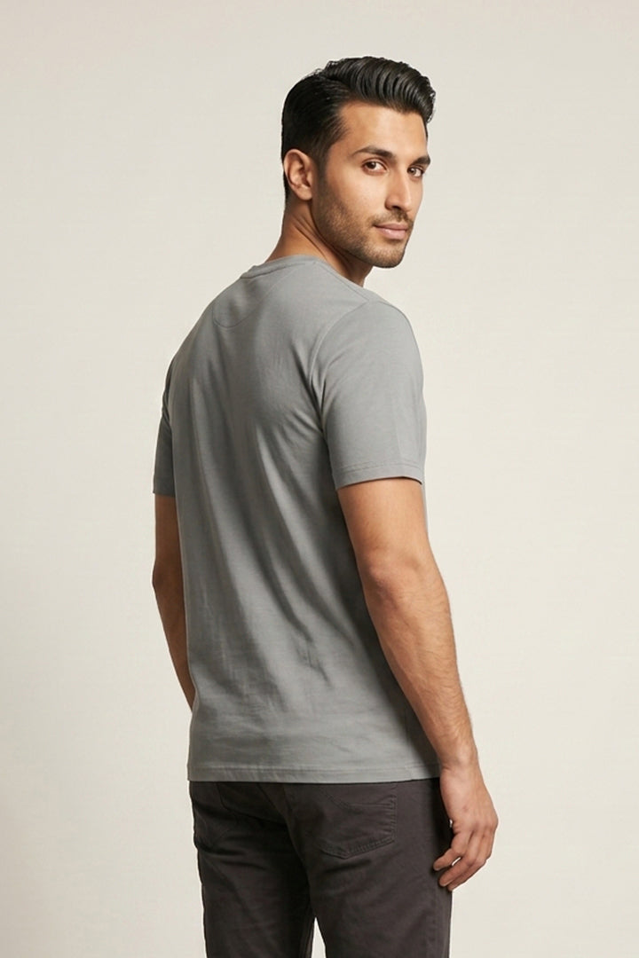 Crew Neck T-Shirt - Grey - Mendeez