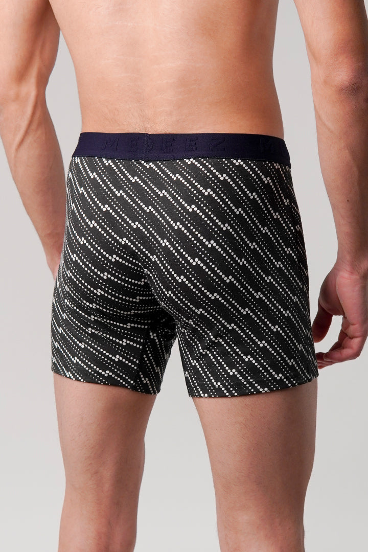 Printed Ball Pouch Boxer - Black - Mendeez