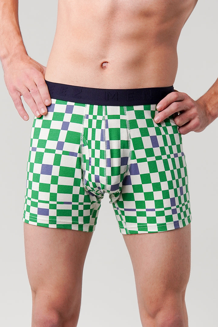Checkered Ball Pouch Boxer - Multicolor - Mendeez