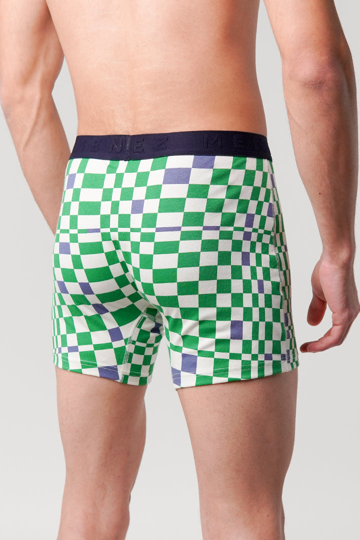 Checkered Ball Pouch Boxer - Multicolor - Mendeez