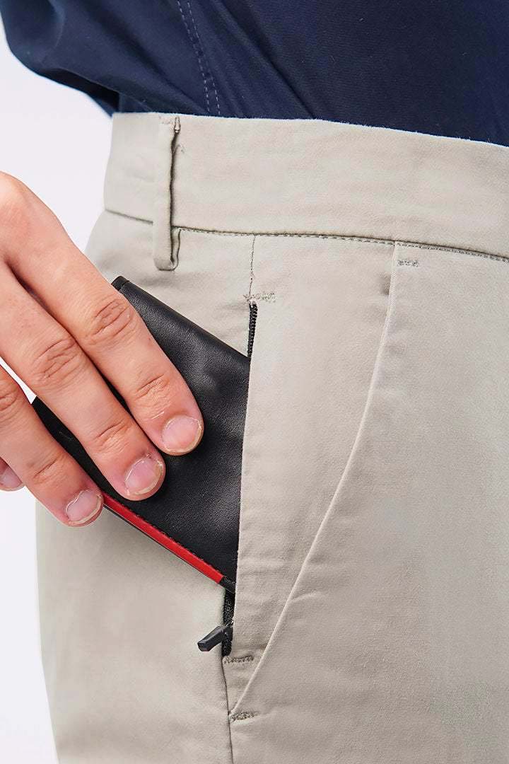 Slim Fit Chinos - Classic White - Mendeez