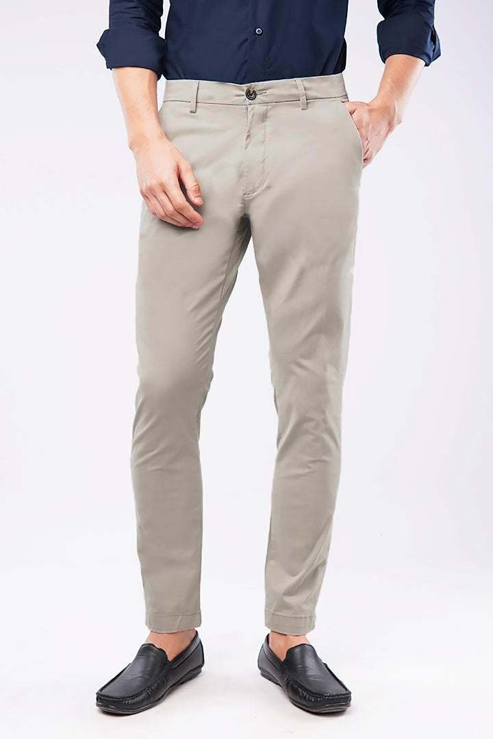 Slim Fit Chinos - Classic White - Mendeez