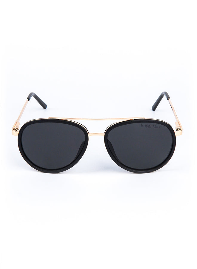 Double Bridge Oval Sunglasses Black - Mendeez