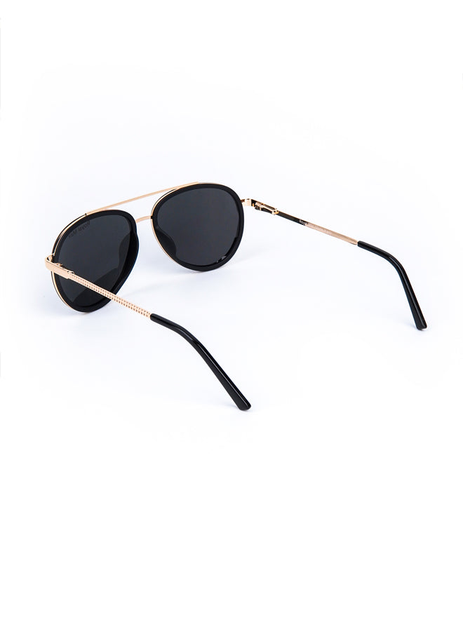 Double Bridge Oval Sunglasses Black - Mendeez