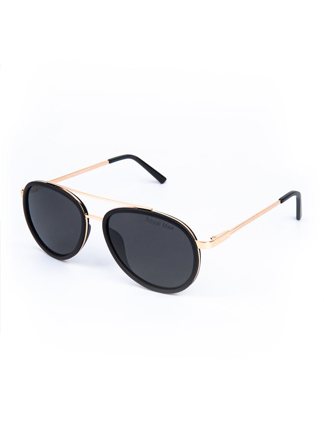 Double Bridge Oval Sunglasses Black - Mendeez