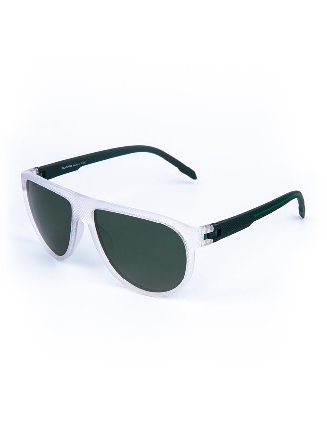 Aviator Round Transparent Sunglasses White - Mendeez
