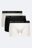 Boxer Briefs - White, Light Grey & Black Pack Of 3 - Mendeez