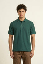 Jacquard Textured Polo - Green - Mendeez