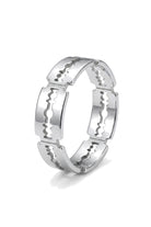 Razor Blade Link Ring - Silver - Mendeez
