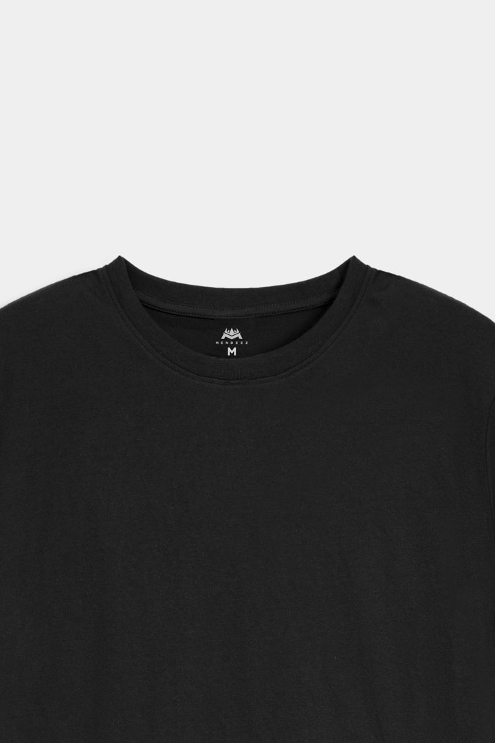 Printed Graphic Tee - Black - Mendeez