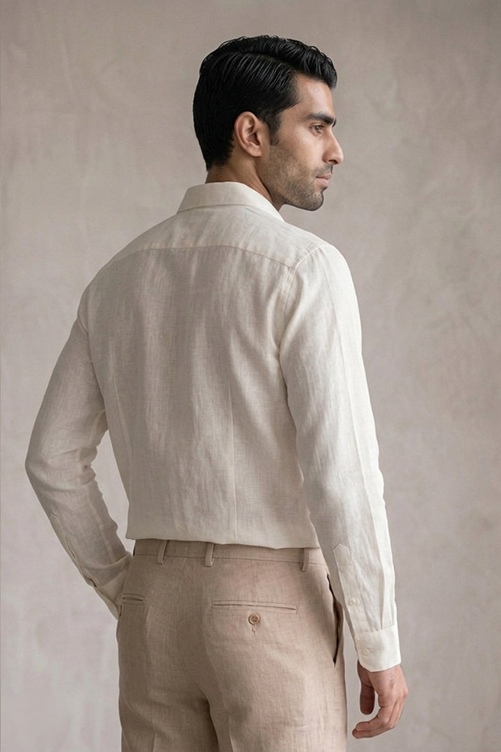 Linen Shirt - Off White - Mendeez