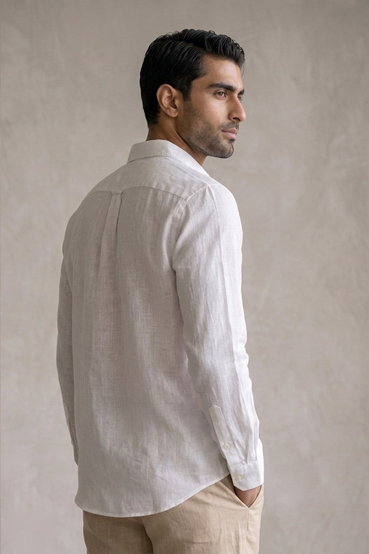 Linen Shirt - White - Mendeez