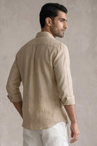Linen Shirt - Beige - Mendeez