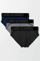 Briefs - Black, Grey & Navy Blue Pack Of 3 - Mendeez