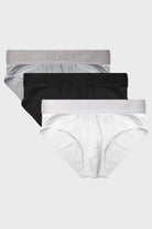 Brief - Black, White & Heather Grey Pack Of 3 - Mendeez